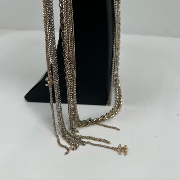 Chanel CC Multilayer  Metal Necklace Choker With Box - Picture 7 of 11
